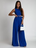 2-piece set, wide pants and cornflower blue blouse AZRHP3868